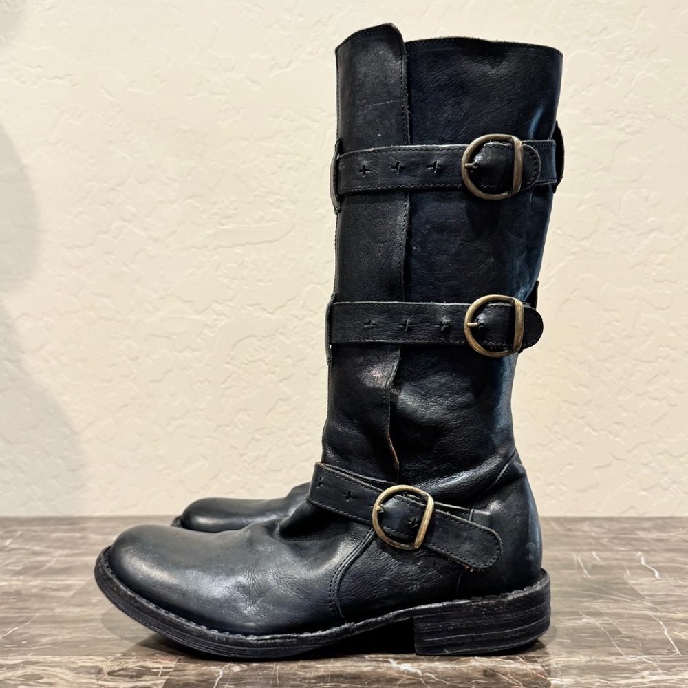 Fiorentini & Baker Eternity Black Leather Biker Boots